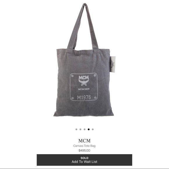 MCM Handbags - A STEAL! Went for $495 on R R - MCM new, unused gray canvas tote bag